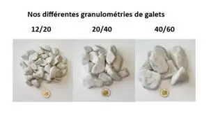 différence de taille des galets